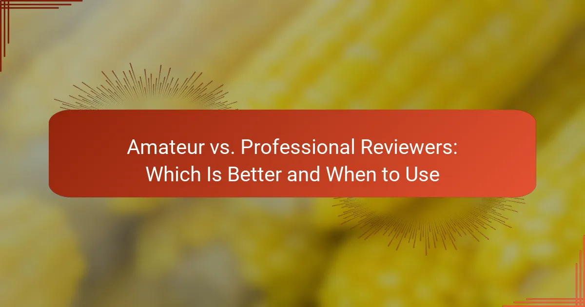 Amateur vs. Professional Reviewers: Which Is Better and When to Use