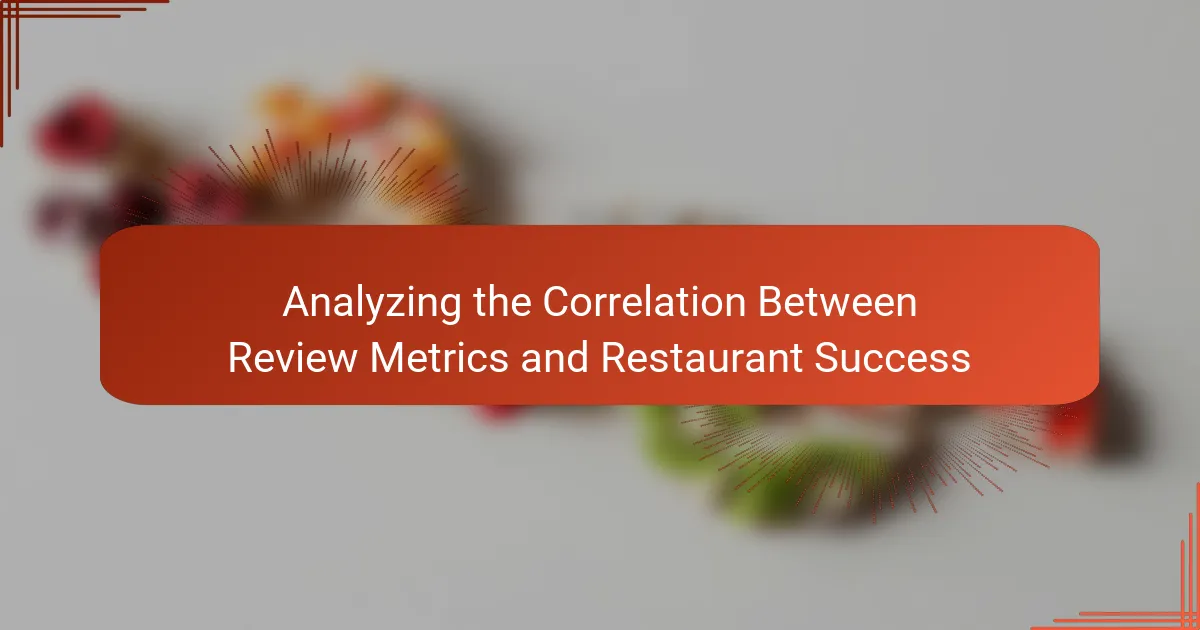 Analyzing the Correlation Between Review Metrics and Restaurant Success