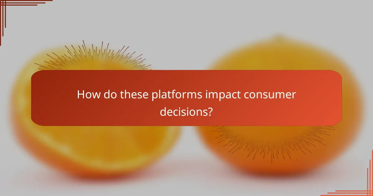 How do these platforms impact consumer decisions?