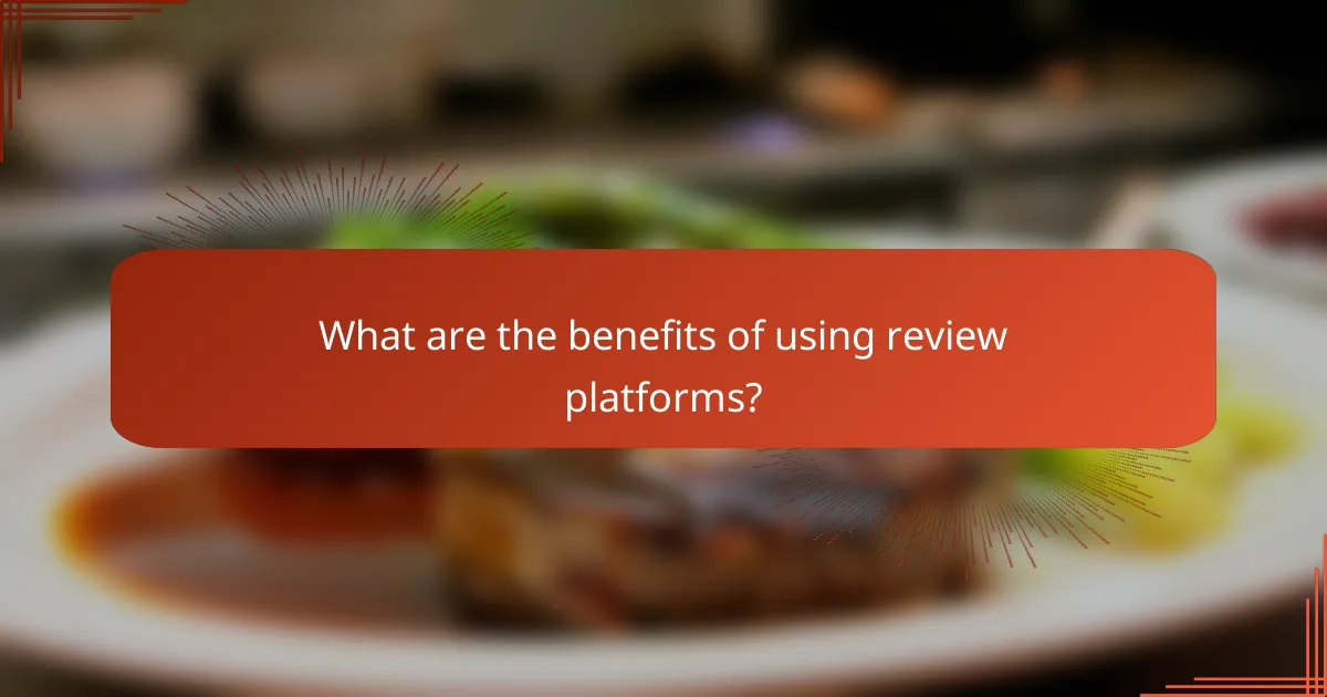 What are the benefits of using review platforms?