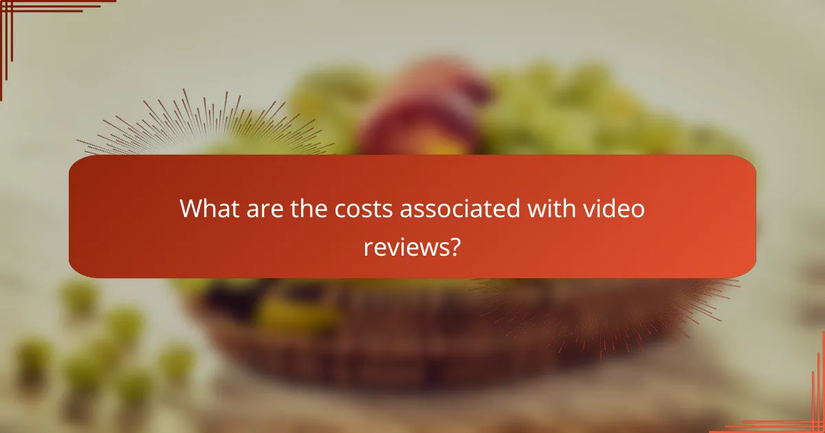 What are the costs associated with video reviews?