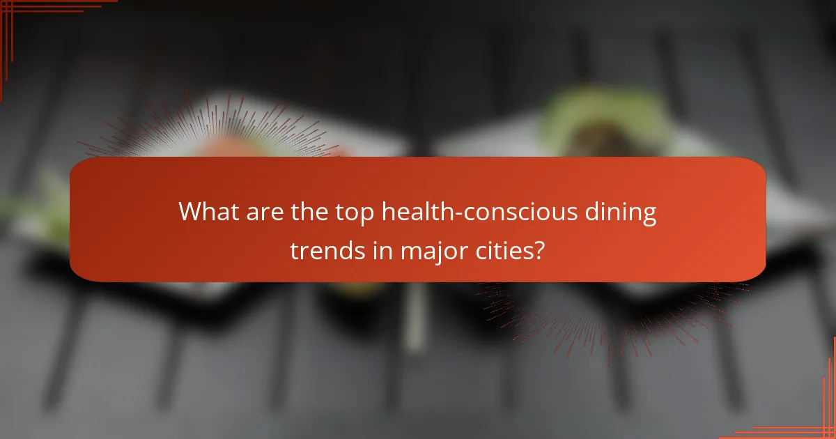 What are the top health-conscious dining trends in major cities?