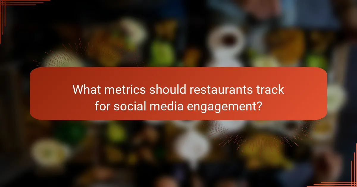 What metrics should restaurants track for social media engagement?