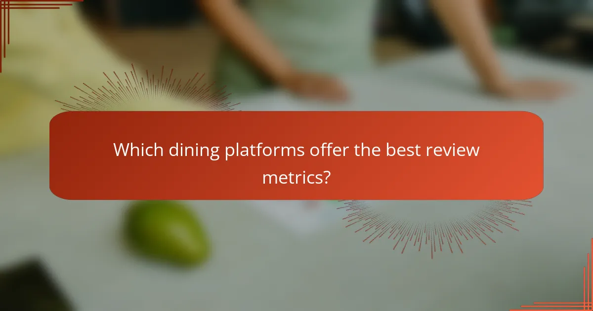 Which dining platforms offer the best review metrics?